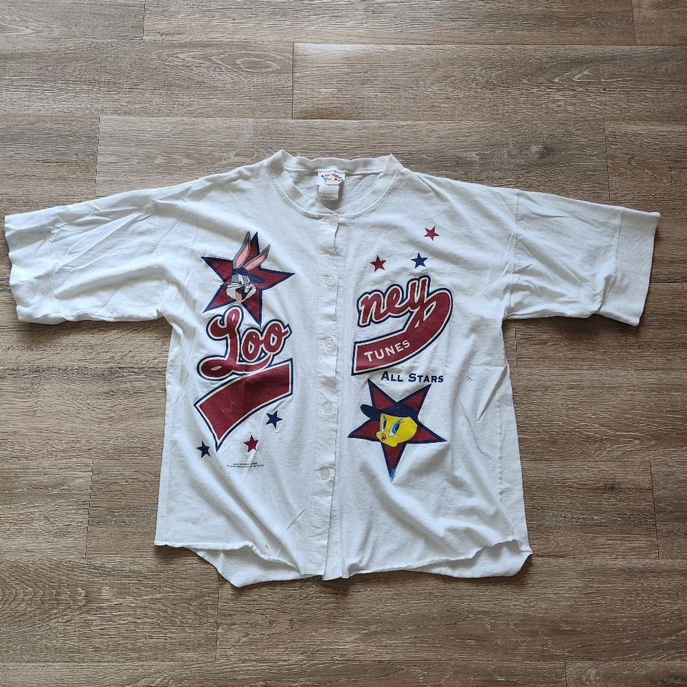 90s Looney Tunes All Stars Baseball Jersey Tshirt